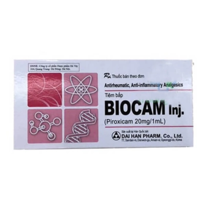 Thuốc giảm đau, kháng viêm BIOCAM Inj 20mg/ml hộp 10 ống 1ml