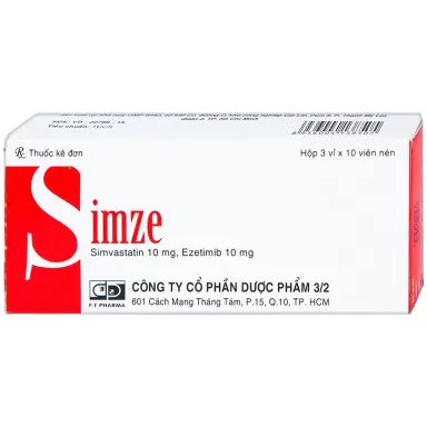 Thuốc trị cao huyết áp Simze hộp 3 vỉ x 10 viên