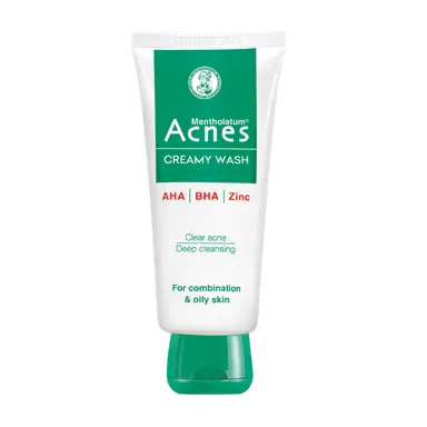 Kem rửa mặt ngừa mụn Acnes Creamy Wash AHA BHA Zinc tuýp 100g