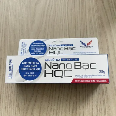 Gel bôi da Nano Bạc HQC hộp 1 tuýp 28g