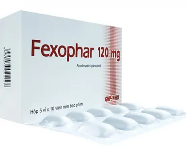 Thuốc chống dị ứng Fexophar 120mg  hộp 5 vỉ x 10 viên