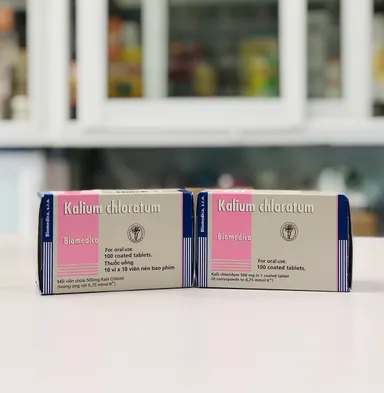 Thuốc điều trị thiếu kali Kalium Chloratum Biomedica hộp 10 vỉ x 10 viên