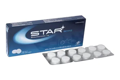Viên ngậm trị đau họng Star Benko (không đường) hộp 24 viên