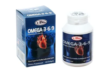 Viên uống bổ mắt, bổ não, giảm cholesterol Omega 3-6-9 UBB lọ 100 viên