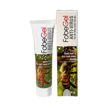 Gel trị tay chân miệng, herpes, thủy đậu Fobe Gel – Anti-Virus hộp 1 tuýp 30g