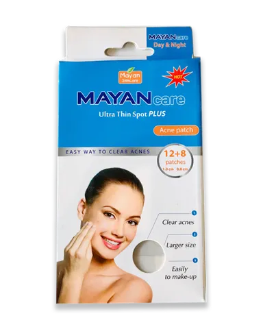 Miếng dán mụn Mayancare Ultra thin spot PLUS hộp 1 tấm gồm 20 miếng 12 miếng 1.0cm + 08 miếng 0.8cm