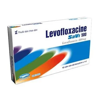 Thuốc kháng sinh Levofloxacine SaVi 500 hộp 10 viên