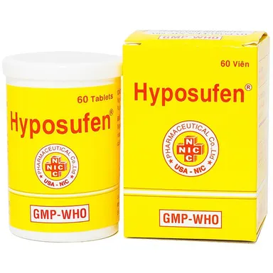Viên uống tăng cường chức năng gan Hyposufen hộp 1 lọ 60 viên