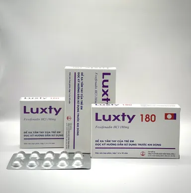 Thuốc chống dị ứng Luxty 180 hộp 1 vỉ x 10 viên
