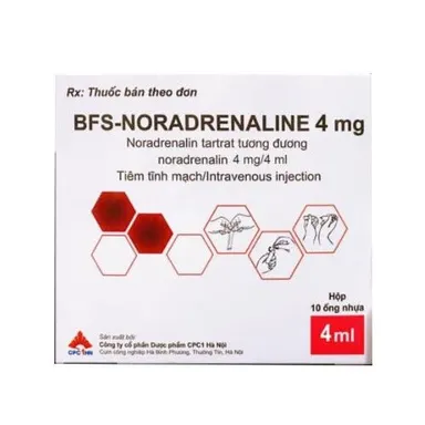 Thuốc điều trị huyết áp thấp BFS-Noradrenaline 4mg hộp 10 ống x 4ml