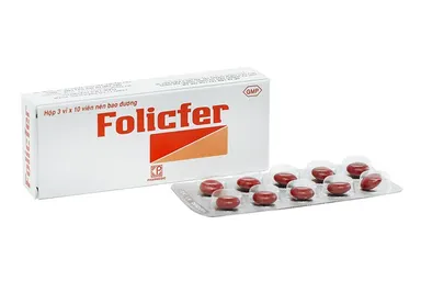 Thuốc bổ máu  Folicfer hộp 30 viên
