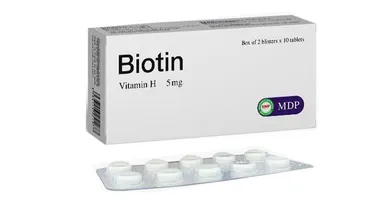 Hỗ trợ bổ sung vitamin H hỗ trợ trị viêm da, rụng tóc Biotin MDP hộp 2 vỉ x 10 viên nén