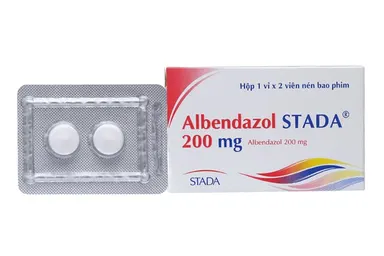 Thuốc trị giun sán Albendazol Stada 200mg hộp  2 viên