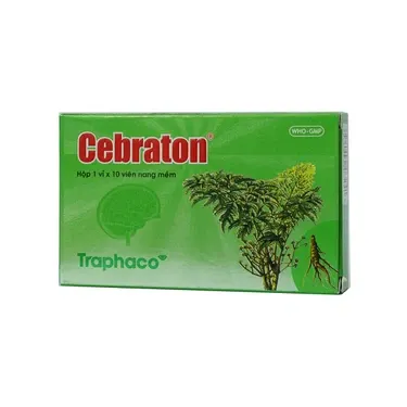 Thuốc phòng và điều trị suy giảm trí nhớ Cebraton Traphaco hộp 1 vỉ x 10 viên
