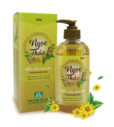 Sữa tắm dược liệu Ngọc Thảo hương truyền thống (chai vàng) hộp 1 chai 350ml