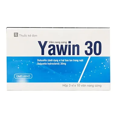 Điều trị trầm cảm nặng, đau thần kinh ngoại vi do tiểu đường Yawin 30 Gia Nguyễn hộp 3 vỉ x 10 viên