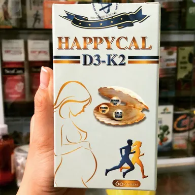 Viên uống bổ sung vitamin và khoáng chất Happycal D3-K2 hộp  60 viên