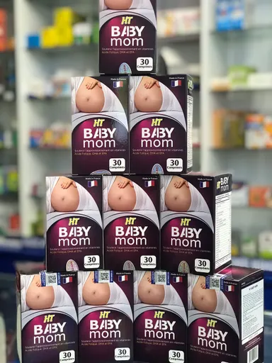 Bổ sung vitamin, khoáng chất cho bà bầu HT Baby Mom hộp 1 lọ 30 viên
