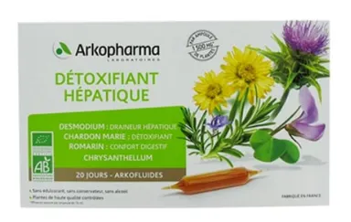Thực phẩm chức năng hỗ trợ thải độc gan Arkopharma Detoxifiant Hepatique hộp 20 ống