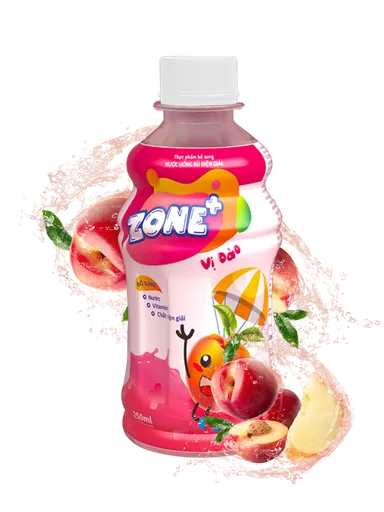 Nước uống bù điện giải Zone+ (vị đào) chai 250ml