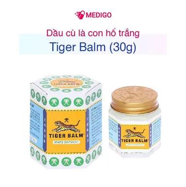 Dầu cù là con hổ trắng Tiger Balm White Ointment lọ 30g