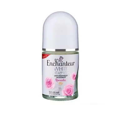 Lăn khử mùi kem sữa tươi hương nước hoa Pháp Enchanter White Ant- Perspirant Deodorant Romantic 24h (hồng) chai 25ml
