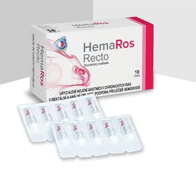 Viên đạn đặt trĩ, hậu môn HemaRos Rectro hộp 10 viên