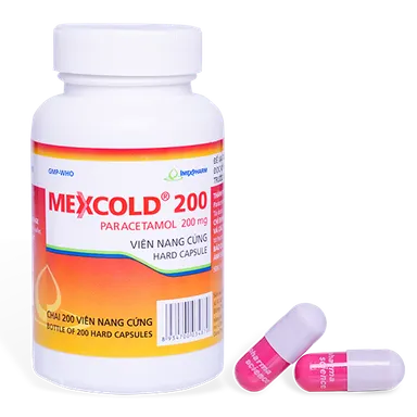 Thuốc giảm đau, hạ sốt Mexcold 200 chai 200 viên nén