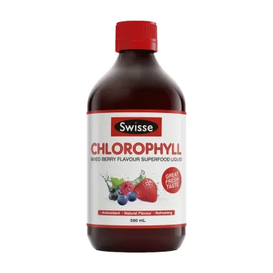 Nước diệp lục SWISSE CHLOROPHYLL MIXED BERRY FLAVOUR SUPERFOOD LIQUID chai 500ml