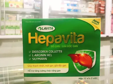 Viên uống HEPAVITA - bổ gan, giải độc gan  hộp 60 viên
