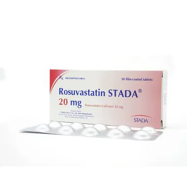 Thuốc hạ mỡ máu Rosuvastatin Stada 20mg hộp 30 viên