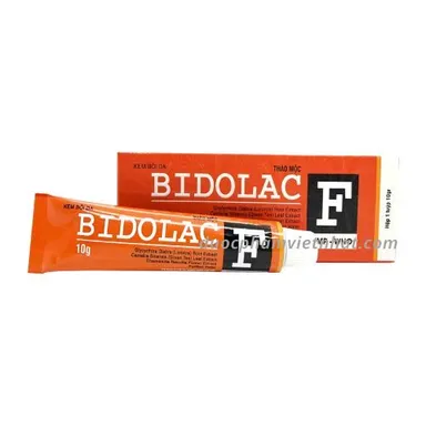 Kem bôi trị nấm da Bidolac F hộp 1 tuýp 10g