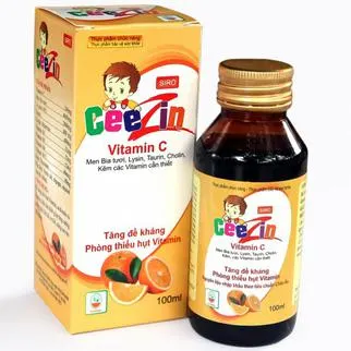 Hỗ trợ tăng đề kháng, phòng thiếu hụt vitamin Siro Ceezin Vitamin C hộp 1 chai 100ml