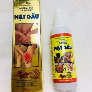 Dầu thảo dược xoa bóp trị đau thần kinh, xương khớp Mật Gấu hộp 1 chai 100ml