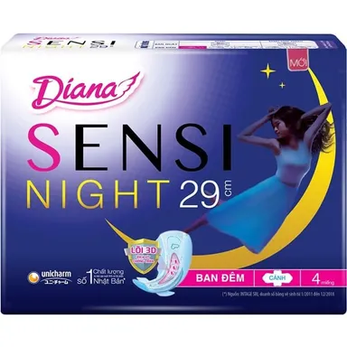 Băng vệ sinh Diana Sensi Night 29cm gói 4 miếng