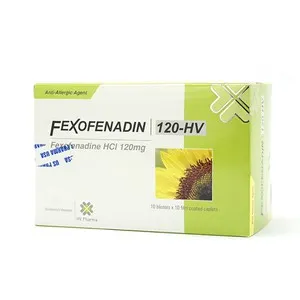 Thuốc chống dị ứng Fexofenadin 120 HV hộp 100 viên
