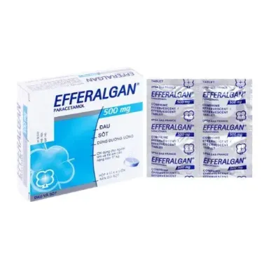 Viên sủi giảm đau, hạ sốt Efferalgan 500mg hộp 4 vỉ x 4 viên