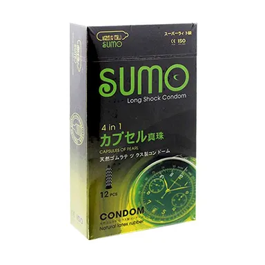 Bao cao su kéo dài thời gian 4 trong 1 SUMO Long Shock Condom hộp 12 cái