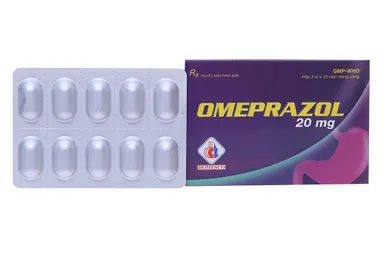 Thuốc trị loét dạ dày, tá tràng Omeprazol Domesco 20mg hộp 30 viên