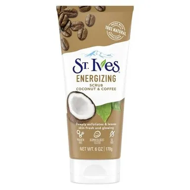 Sữa rửa mặt tẩy tế bào chết St.Ives Energizing Coconut & Coffee Scrub tuýp 170g