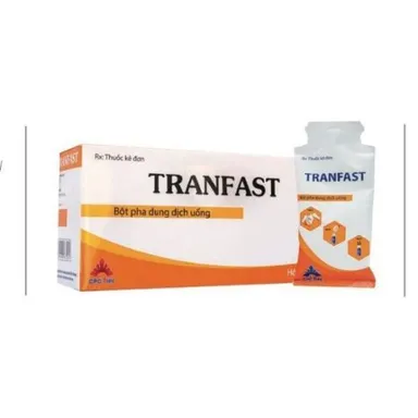 Bột pha dung dịch uống Tranfast hộp 4 gói