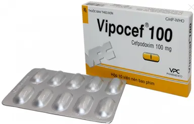 Thuốc kháng sinh Vipocef 100 hộp 1 vỉ x 10 viên