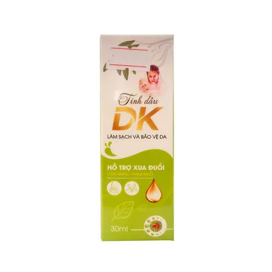 Hỗ trợ xua đuổi côn trùng, tránh muối Tinh Dầu DK (Phúc Hưng Pharma) hộp 1 chai 30ml