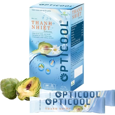 Bột tan thanh nhiệt, lợi tiểu OPTICOOL THANH NHIỆT hộp 10 gói x 7g