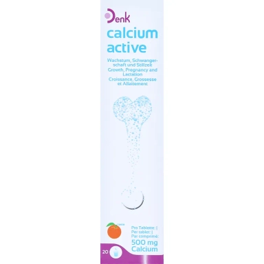 Viên sủi bổ sung canxi Calcium Active Denk hộp 1 tuýp 20 viên