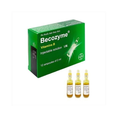 Thuốc tiêm bắp bổ sung vitamin B Becozyme Bayer hộp 12 ống x 2ml