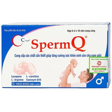 Tăng cường sức khỏe sinh sản cho nam giới SpermQ hộp 6 vỉ x 10 viên