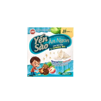 Giúp bổ sung lysine, thymomodulin Yến Sào Ăn Ngon Hanophar hộp 4 vỉ x 5 ống x 10ml