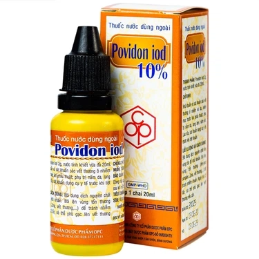 Sát khuẩn vết thương ô nhiễm và da thuốc nước dùng ngoài Povidon Iod 10% OPC chai x 20ml