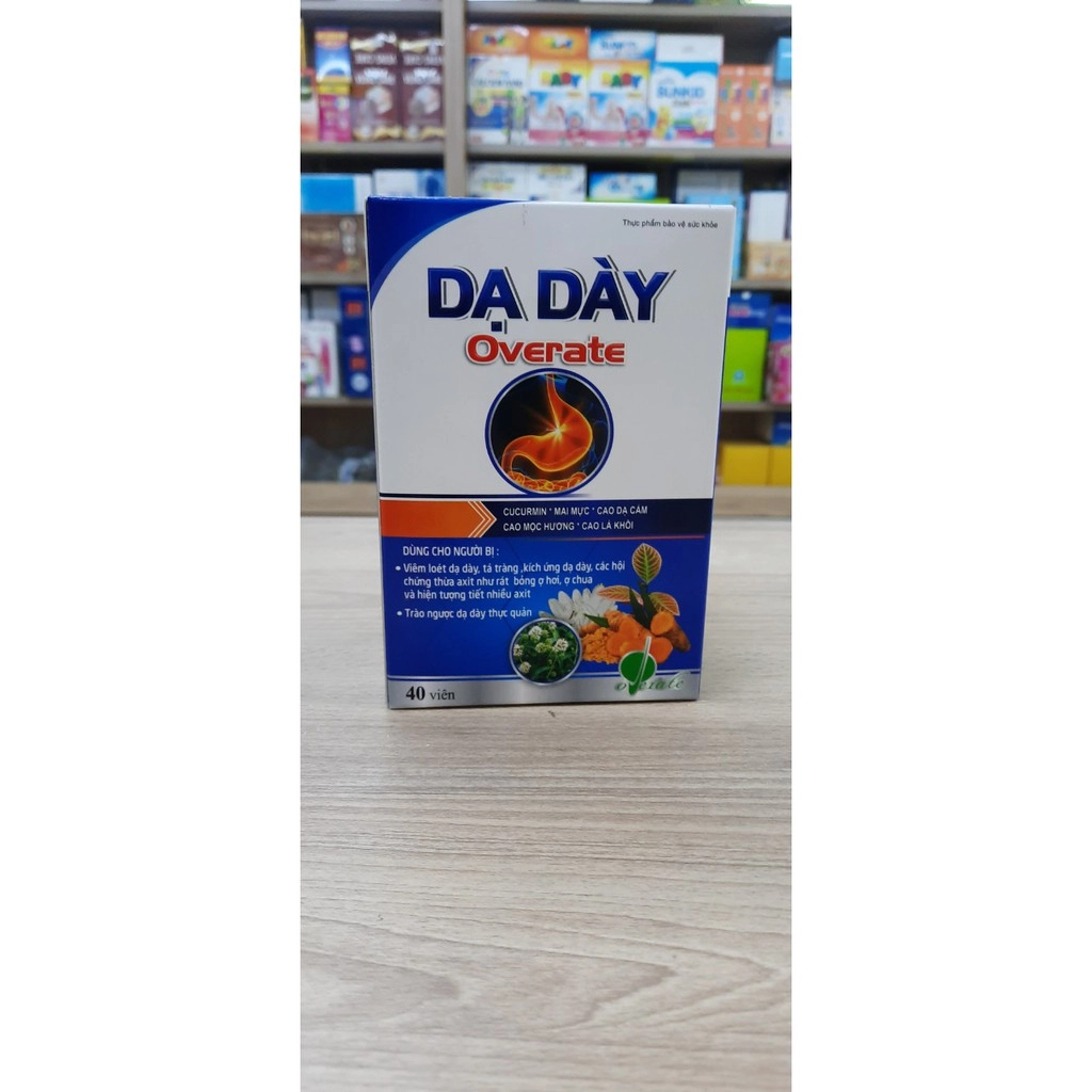 Viên uống hỗ trợ dạ dày Dạ dày overate hộp 1 lọ 40 viên
